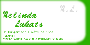 melinda lukats business card