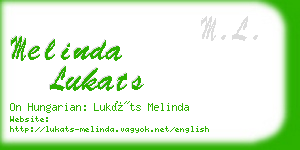 melinda lukats business card